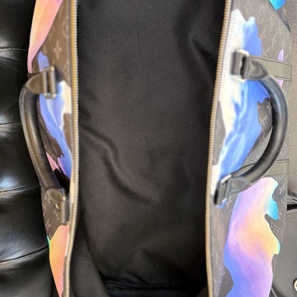 Louis Vuitton Monogram Eclipse Keepall Sunrise Bandouliere 55 Bag From The Summe - Picture 8 of 11